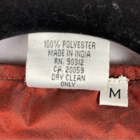 Parsley & Sage Autumn Fall Boho Patchwork Embroidered Open Front Jacket Medium - Picture 12 of 13